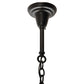 Meyda Lighting Villa 18" Solar Black Pendant Light With Clear Rainy View Shade Glass