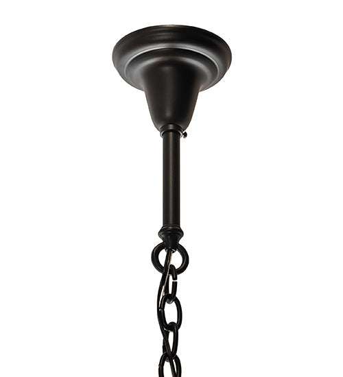 Meyda Lighting Villa 18" Solar Black Pendant Light With Clear Rainy View Shade Glass