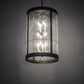 Meyda Lighting Villa 22" 8-Light Old Wrought Iron Pendant Light With Clear Seeded Shade Glass