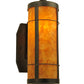 Meyda Lighting Villa 6" Craftsman Brown Wall Sconce With Ambra Siena Idalight Shade Glass
