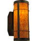 Meyda Lighting Villa 6" Craftsman Brown Wall Sconce With Ambra Siena Idalight Shade Glass