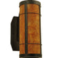 Meyda Lighting Villa 6" Craftsman Brown Wall Sconce With Ambra Siena Idalight Shade Glass