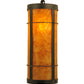 Meyda Lighting Villa 6" Craftsman Brown Wall Sconce With Ambra Siena Idalight Shade Glass