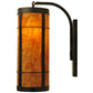 Meyda Lighting Villa 6" Craftsman Brown Wall Sconce With Ambra Siena Idalight Shade Glass