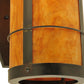 Meyda Lighting Villa 6" Craftsman Brown Wall Sconce With Ambra Siena Idalight Shade Glass