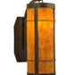 Meyda Lighting Villa 6" Craftsman Brown Wall Sconce With Ambra Siena Idalight Shade Glass