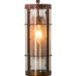 Meyda Lighting Villa 6" Vintage Copper Wall Sconce With Clear Seeded Shade Glass