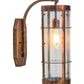 Meyda Lighting Villa 6" Vintage Copper Wall Sconce With Clear Seeded Shade Glass