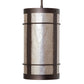 Meyda Lighting Villa 8" Mahogany Bronze Mini Pendant Light With Silver Mica Shade Glass