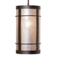 Meyda Lighting Villa 8" Mahogany Bronze Mini Pendant Light With Silver Mica Shade Glass