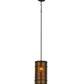 Meyda Lighting Villa 8" Timeless Bronze Mini Pendant Light With Amber Mica Shade Glass