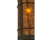 Meyda Lighting Villa 8" Timeless Bronze Mini Pendant Light With Amber Mica Shade Glass
