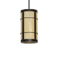 Meyda Lighting Villa 8" Timeless Bronze Mini Pendant Light With Creme Carrara Idalight Shade