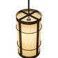Meyda Lighting Villa 8" Timeless Bronze Mini Pendant Light With Creme Carrara Idalight Shade