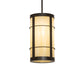 Meyda Lighting Villa 8" Timeless Bronze Mini Pendant Light With Creme Carrara Idalight Shade