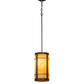 Meyda Lighting Villa 8" Wrought Iron Mini Pendant Light With Ambra Siena Idalight Shade
