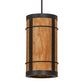 Meyda Lighting Villa 8" Wrought Iron Mini Pendant Light With Ambra Siena Idalight Shade