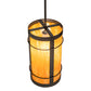 Meyda Lighting Villa 8" Wrought Iron Mini Pendant Light With Ambra Siena Idalight Shade