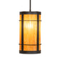 Meyda Lighting Villa 8" Wrought Iron Mini Pendant Light With Ambra Siena Idalight Shade