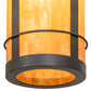 Meyda Lighting Villa 8" Wrought Iron Mini Pendant Light With Ambra Siena Idalight Shade