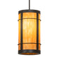 Meyda Lighting Villa 8" Wrought Iron Mini Pendant Light With Ambra Siena Idalight Shade