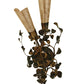 Meyda Lighting Vinca Vine 10" 2-Light Dark Burnished Antique Copper Wall Sconce With Silver Mica Shade Glass