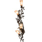 Meyda Lighting Vinca Vine 12" 4-Light Wrought Iron Wall Sconce With Silver Mica Shade Glass