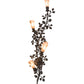 Meyda Lighting Vinca Vine 12" 4-Light Wrought Iron Wall Sconce With Silver Mica Shade Glass