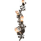 Meyda Lighting Vinca Vine 12" 4-Light Wrought Iron Wall Sconce With Silver Mica Shade Glass
