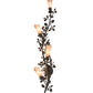 Meyda Lighting Vinca Vine 12" 4-Light Wrought Iron Wall Sconce With Silver Mica Shade Glass