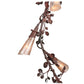 Meyda Lighting Vinca Vine 16" 4-Light Rust Over Wrought Iron Chandelier With Silver Mica Shade Glass