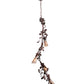 Meyda Lighting Vinca Vine 16" 4-Light Rust Over Wrought Iron Chandelier With Silver Mica Shade Glass