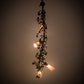 Meyda Lighting Vinca Vine 16" 4-Light Textured Black Chandelier With Silver Mica Shade Glass