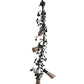 Meyda Lighting Vinca Vine 16" 4-Light Textured Black Chandelier With Silver Mica Shade Glass