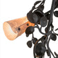 Meyda Lighting Vinca Vine 16" 4-Light Textured Black Chandelier With Silver Mica Shade Glass