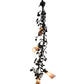 Meyda Lighting Vinca Vine 16" 4-Light Textured Black Chandelier With Silver Mica Shade Glass