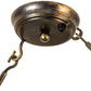 Meyda Lighting Vinca Vine 46" 7-Light Dark Burnished Antique Copper Chandelier With Silver Mica Shade Glass
