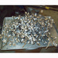 Meyda Lighting Vinca Vine 54" 30-Light Rust Over Wrought Iron Chandelier With Silver Mica Shade Glass