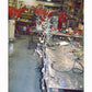 Meyda Lighting Vinca Vine 54" 30-Light Rust Over Wrought Iron Chandelier With Silver Mica Shade Glass