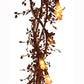 Meyda Lighting Vinca Vine 54" 30-Light Rust Over Wrought Iron Chandelier With Silver Mica Shade Glass