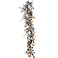 Meyda Lighting Vinca Vine 54" 30-Light Rust Over Wrought Iron Chandelier With Silver Mica Shade Glass