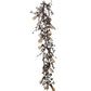 Meyda Lighting Vinca Vine 54" 30-Light Rust Over Wrought Iron Chandelier With Silver Mica Shade Glass