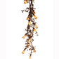 Meyda Lighting Vinca Vine 54" 30-Light Rust Over Wrought Iron Chandelier With Silver Mica Shade Glass
