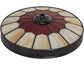 Meyda Lighting Vincent 10" Craftsman Brown Frame Honeycomb With Red & Beige Shade