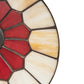 Meyda Lighting Vincent 10" Craftsman Brown Frame Honeycomb With Red & Beige Shade