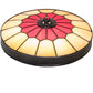 Meyda Lighting Vincent 10" Craftsman Brown Frame Honeycomb With Red & Beige Shade