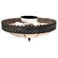 Meyda Lighting Vincent 15" 3-Light Antique Brass Honeycomb Flush Mount Light With Light Beige Art Shade Glass