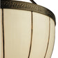 Meyda Lighting Vincent 18" 3-Light Craftsman Brown With Hightights Inverted Pendant Light With White Art Honeycomb Shade Glass