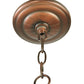 Meyda Lighting Vincent 19" 3-Light Antique Copper Honeycomb Inverted Pendant Light With Frosted Clear Shade Glass