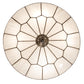 Meyda Lighting Vincent 20" 4-Light Craftsman Brown Honeycomb Flush Mount Light With White Art Shade Glass